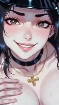 Anime Cute Police Officer Showing Boobs, Ai Animation