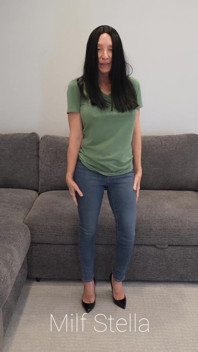 Jeans, Tee & Black Hair