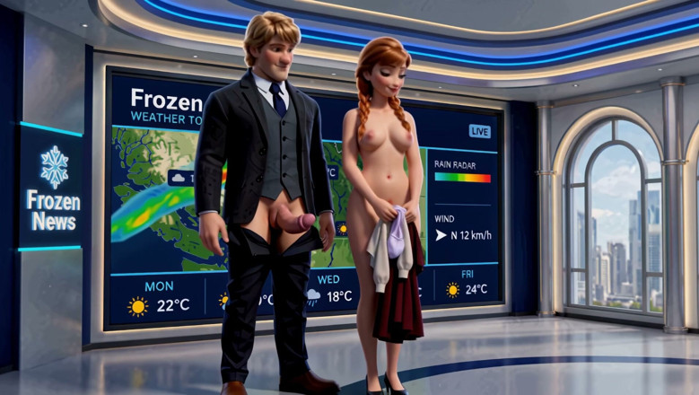 Kandy Kim AI: Anna Frozen News Forecast - zostaje zerżnięta na żywo na antenie