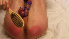 Selfspanker: Selfspanking with hairbrush