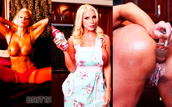 Brittany Andrews: Dirty Blonde Goddess Brittany Andrews Rubs Her Pussy and Tits...