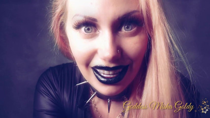 Goddess Misha Goldy: Personal dominant nurse for an old granny with black glossy...