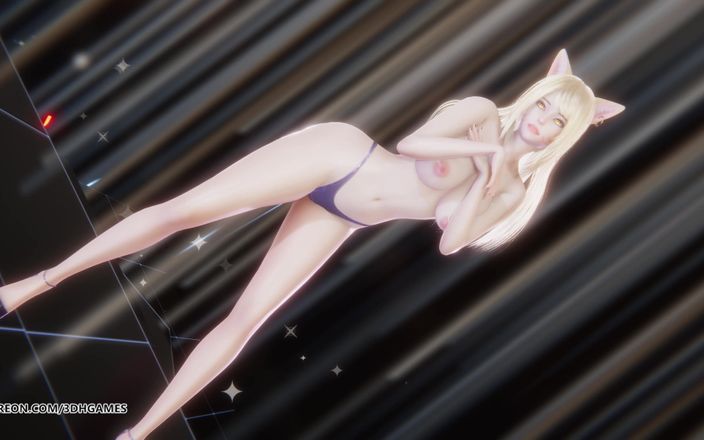 3D-Hentai Games: [mmd] Aoa - Heart Strike Ahri, strip-tease sexy, League of Legends,...