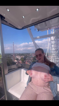 At the Carnival Flashing My Tits