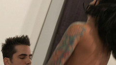 CBD Media: Грудастая Allison скачет на большом жестком хуе на диване