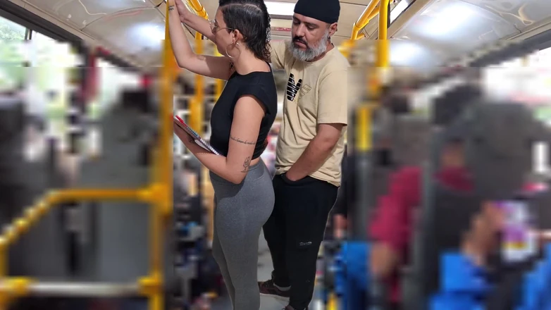 Gabi SweetCouplesStories: Slutty Student Gets Cumshot in the Bus