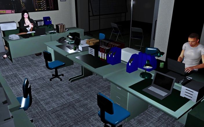 X Hentai: Красотка-лидер в тройничке с ее коллегой (стр. 1) - 3D анимация, хентай
