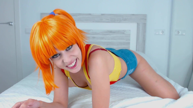 Candystart Videos: Misty cosplay, ahegao sepong kontol, cumplay