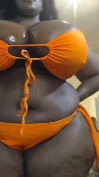 Curvacious Black BBW Showing off in a Sexy Lingerie