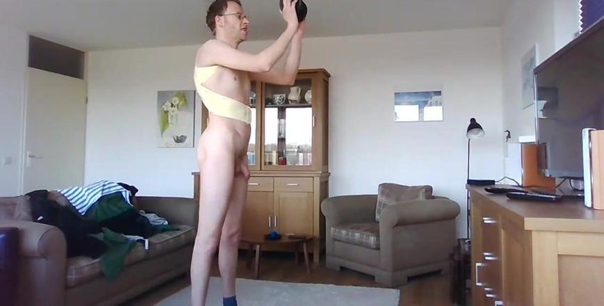 Exhibi gay NL: Robienie aerobiku