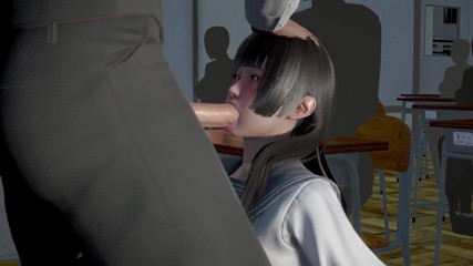 Honey Bttch: Big breast college student sucks professor cock to pass