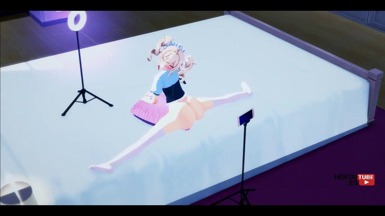 HentaiTubes: Genshin impact hentai -barbara merekam dirinya sendiri pakai dildo sambil lumine...