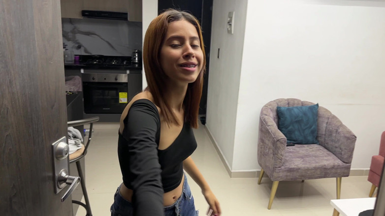hopesex: Schönes unschuldiges latina-mädchen debütiert in einem selbstgedrehten porno-casting, ihr schlampengesicht...