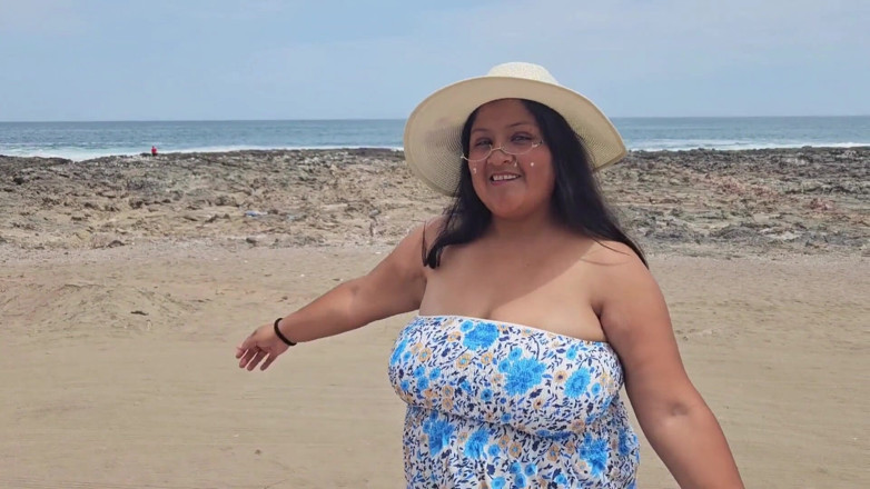 Latin Rain: Beach and Cum Swallow