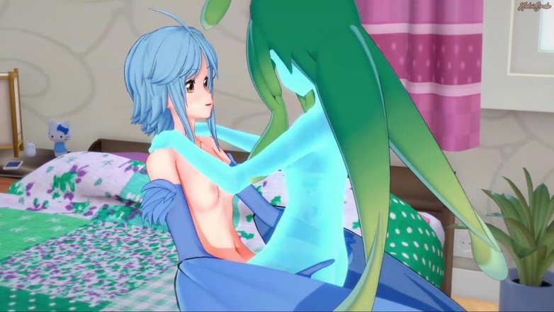 Hentai Smash: Schlankes mädchen Suu wird von harpy Papi mit dem strap-on...