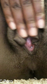 Squeezing My Boobs Rubbing My Big Black Pussy