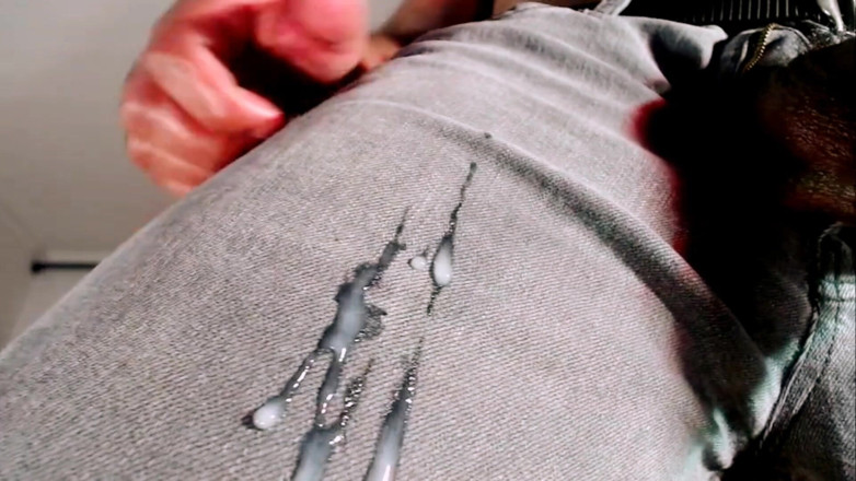 Tommhot: Latino Man Masturbates and Ejaculates on His Black Jeans