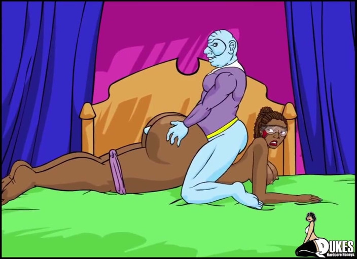 Dukes Hardcore Honeys: Big booty ebony superheroine captured by aliens