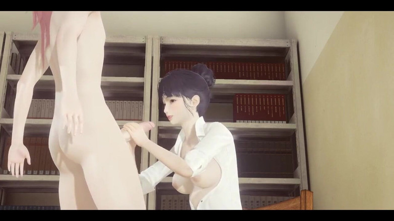 HentaiTubes: 无码成人动漫 - 图书馆里的硬性爱 - 日本亚洲漫画游戏色情