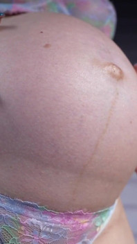 9 Month Pregnant Belly Is Hungry