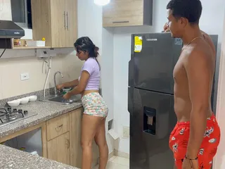 Saraymike: Big Ass Step Sister Fucks Step Brother in the Kitchen...