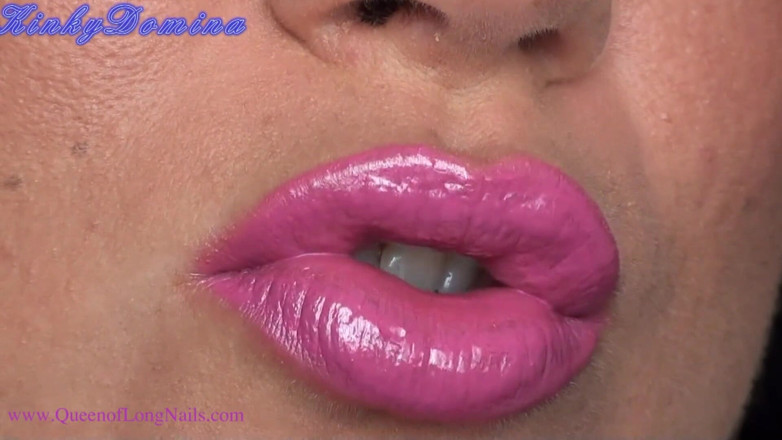 KinkyDomina: Hot pink lips JOI