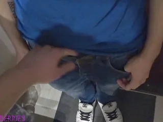 POV twink skate footjob, feet worship and cumshot!