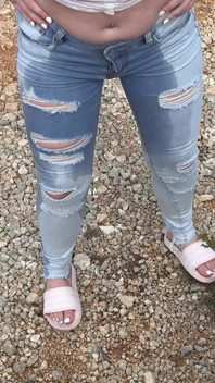 Thirst and Wetting Jeans Outdoors