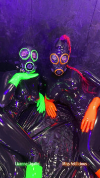 Glowing Through the Darkness. Happy Gas Mask Monday!