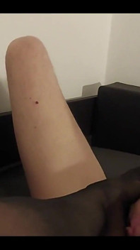 My Real Stepmom Wearing Stockings Give Me Footjob After She Comes From Work