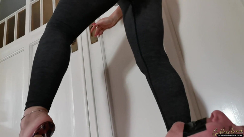 Goddess Lena: High heels trampling with my slave