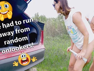 This Fuck Turned Out to Be Very Extreme for Us Since We Had to Run Away From Random Onlookers