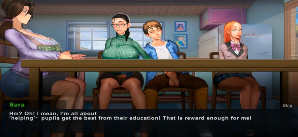 Hentai World: Taffy Tales invitado se masturba debajo de la mesa
