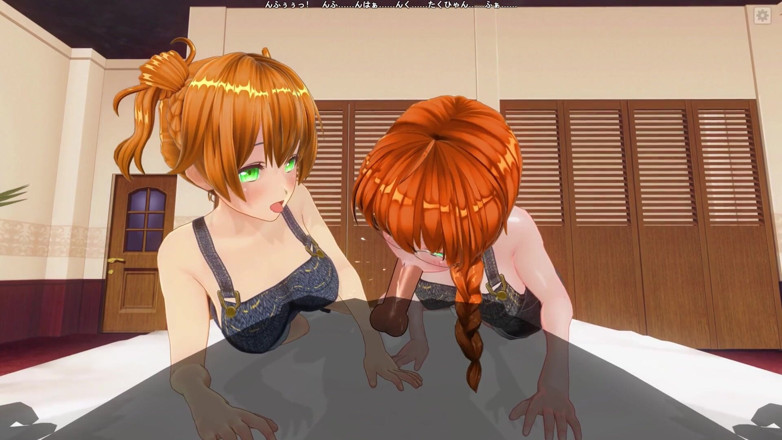 H3DC: 3D hentai POV två rödhåriga tjejer från byn suger din...