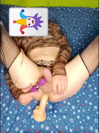 Lizzaali: Army slut ZZ wrecking hole with 10 inch dildo
