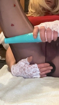 prostate_play - fetiș travestit cu ciorapi