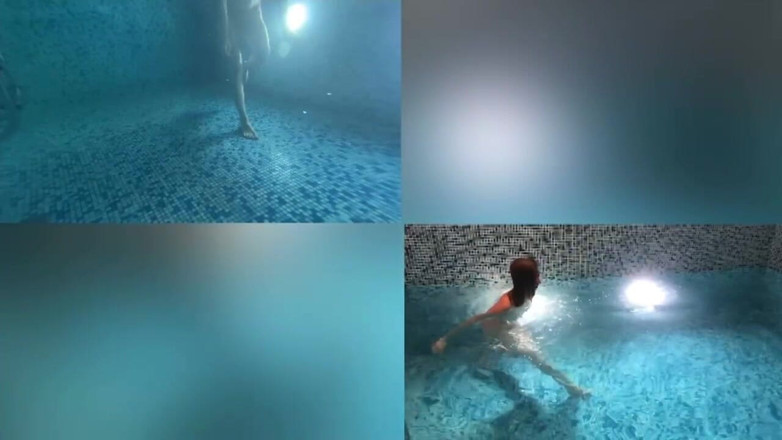 Skinny_lady69: Entraînement respiration dans la piscine