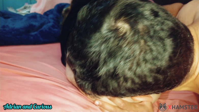 Adrian And Curious: Curious goddess in big ass licking, poking and sucking hairy...