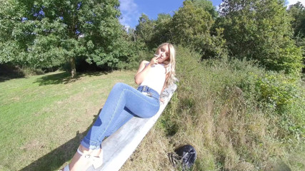 VR smokers HD-2D Videos Only: Irish Essie - Out in the sunshine