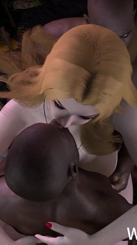 3D Big Boobs Slut Asian Whore Have Her First Time Threesome Sex