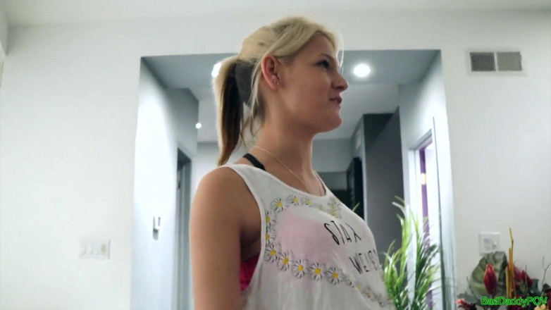 BadStepFamilyPov: Hope Harper sucks out stepdads cock