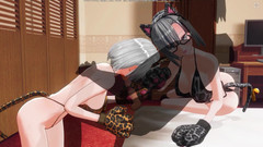 H3DC: 3D Hentai Neko Přítelkyně Prosím vás v posteli