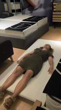 De matras proberen