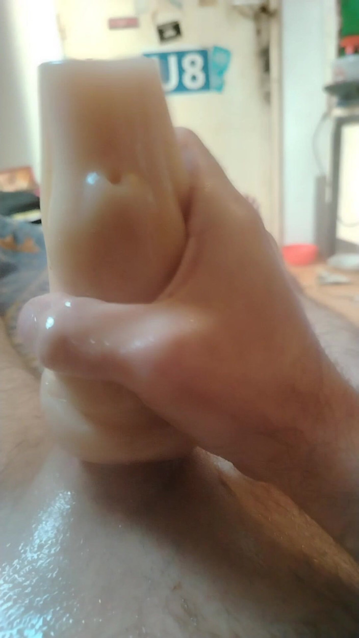 AlexKidd1748: Fleshlight Destroyed - Uncontrollably Sloppy Oiled  – Cock Throbs Until It Shoots