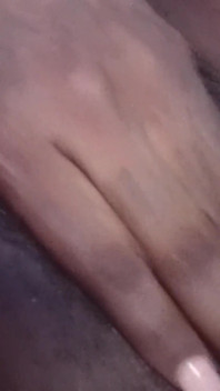 Closeup Rubbing My Hairy Pieced Pink Black Pussy