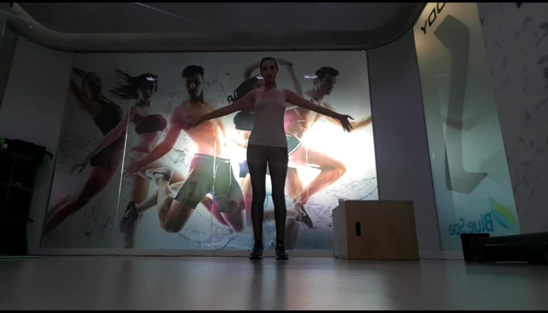 Erotic Tanya: Cute Teen Doing Gym Warmup