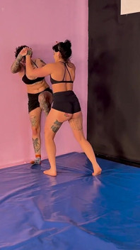 Two Hot Girls Grappling