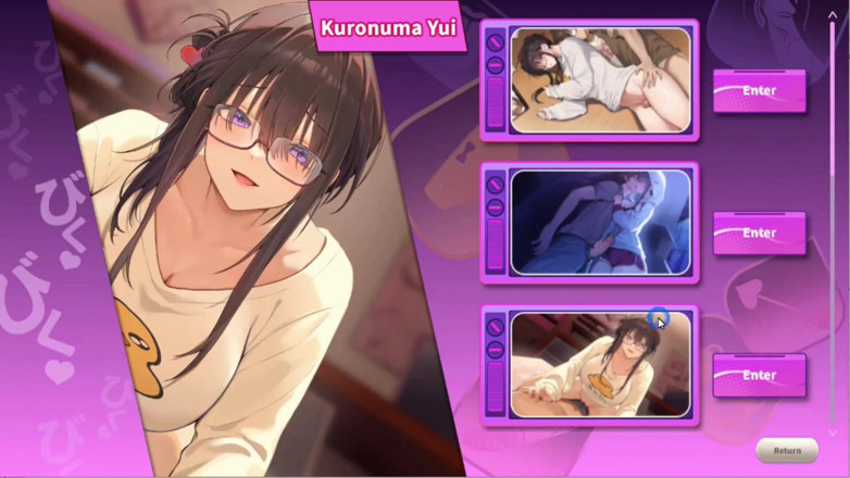 NSFWOtaku: Hentai hra - Sexuální scéna Kuronuma Yui - V-milenec