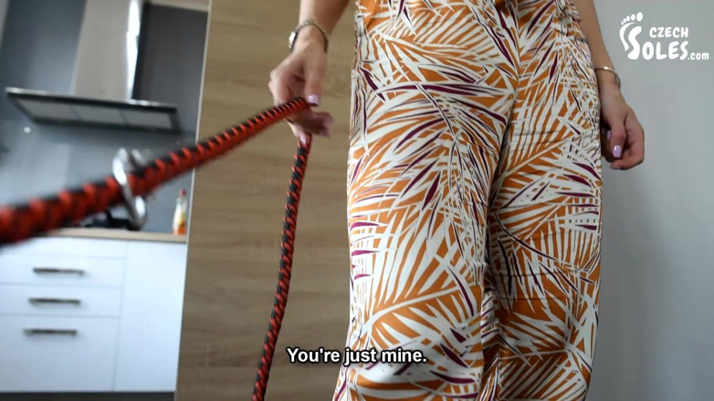Czech Soles - foot fetish content: POV foot slave on a leash for your cruel mistress