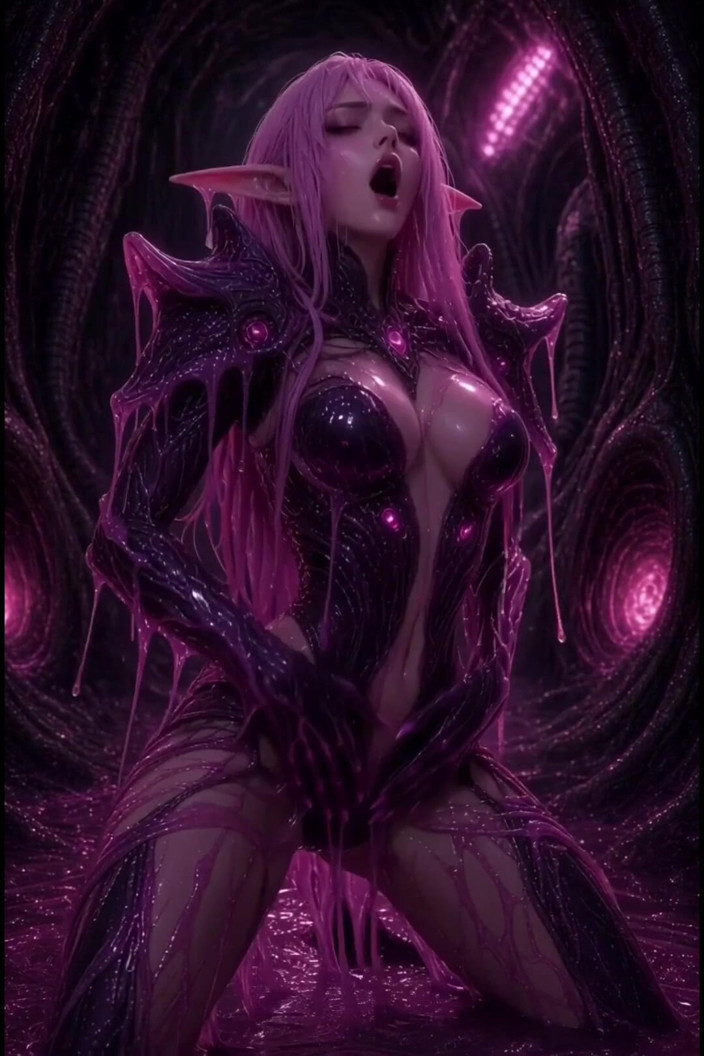 Wertstofsamler: Roze anime 3D slijm elf in bepantsering